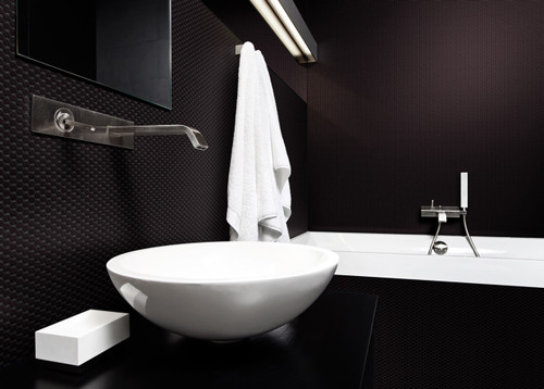 Penny Round Black Shiny 12x12 Mesh