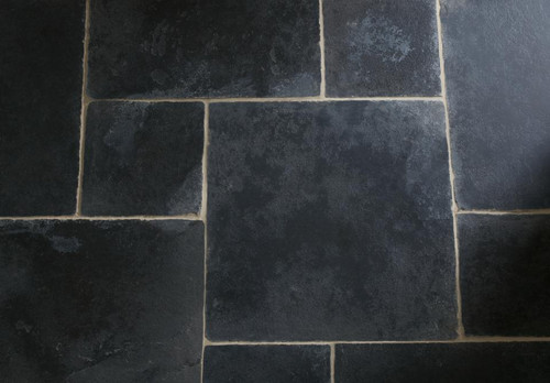 Belgium Black Limestone Brushed French Versailles Pattern Handcut