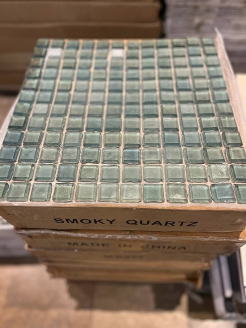 Oceanside Smoky Quartz Glass Mosaic Tiles $9.99 Sq. Ft. 13x13 Mesh Mounted Mosaic Closeout Tiles
