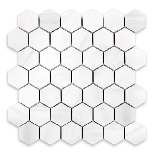 Bianco Dolomite Marble Hexagon 2″
Honed/ Polished