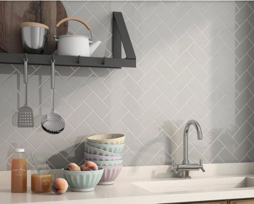 Tender Gray Gloss 3x6 Ceramic Wall Tiles