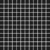 Alameda Black Matte 1"x1" Square Mosaics 12"x12" Mesh