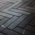 Nero Marquina Honed 1x3 Herringbone Mosaic 12x12 Mesh