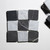 Carrara White Tumbled 4"x4" & Nero Marquina Tumbled 4"x4" Checkerboard Marble Tiles