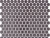 Onix Dark Grey Shiny Pennyround Mosaics 11.25x11.25 Mesh