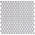 Onix Smooth Grey Matte Pennyround Mosaics 11.25x11.25 Mesh