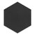 Basalt Black Basalt 10″ Hexagon Honed
