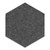 Basalt Black Basalt 10″ Hexagon Flamed/ Brushed