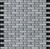 TH - CRISTALLO GLASS - CHARCOAL GREY GLOSS/MATTE BLEND BRICK MOSAIC