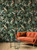 Wonderspace | 24" x 48" Motif Black Matte Finish Porcelain Tile