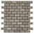 Portland Direct Tile & Marble Verde Rustico Honed 1x2 Mosaic 12x12 Mesh Limestone Mosaic, showcasing rectangular limestone mosaic tiles arranged on a mesh backing in a natural beige and greenish hue.