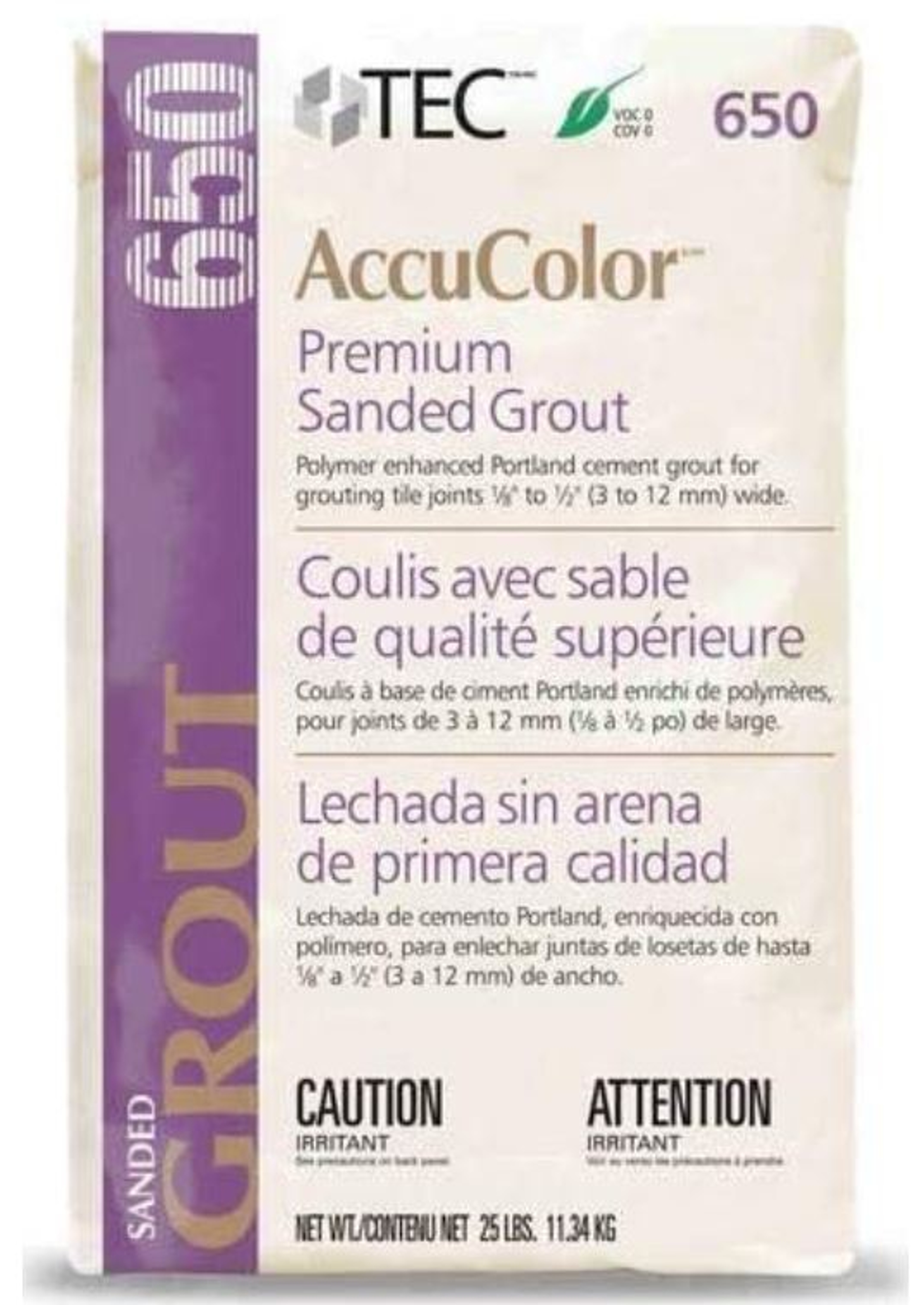 TEC AccuColor 927 Light Pewter 25lb Sanded Grout