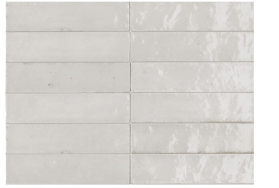 Clay Collection Bianco 2 3/8"x 9 7/16" Gloss Tiles