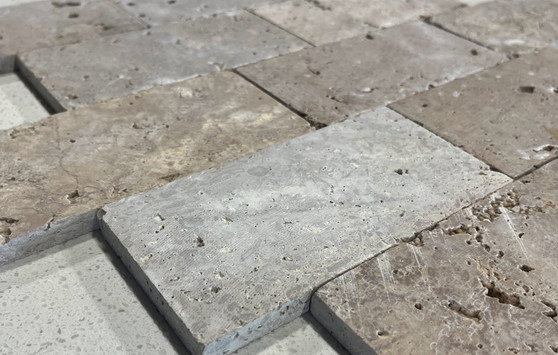 9064 Noce Travertine Straight Edge Unfilled 3x6
