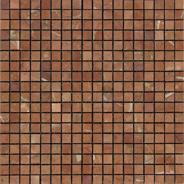 Rojo Alicante Polished 5/8x5/8 Marble Mosaics