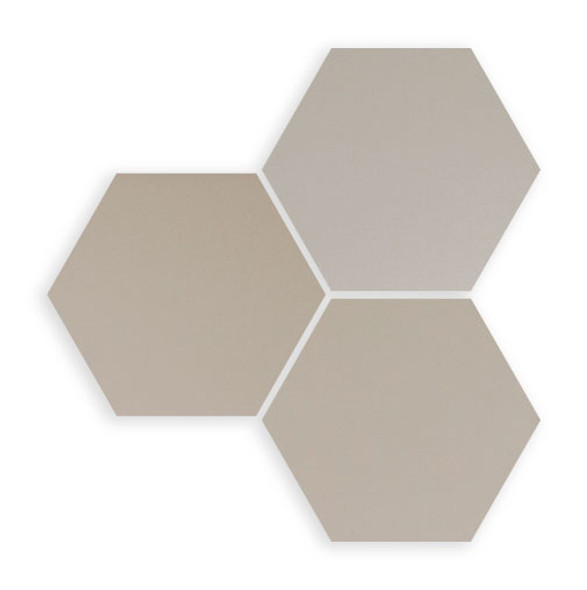 Six Hexa Greige 5.5”x6.3” Porcelain Hexagon Tiles