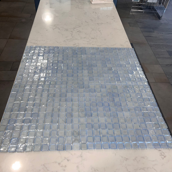 Ocean Style Light Blue 1"x1" Glass Mosaic 13x13 Mesh $9.99 SF