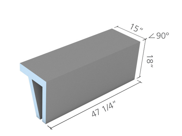 wedi Sanoasa Shower Bench 1 L
47 1/4 in. x 18 in. x 15 in. 90 degree front/top straight transition
1 pc
US3000043