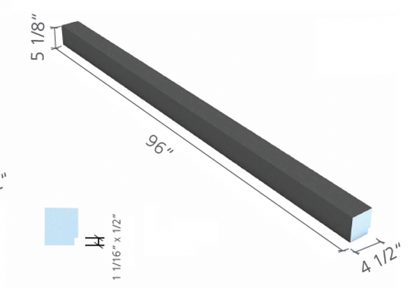 wedi Shower Curb 96"
Sloped and pre-made curb for use with wedi Shower Bases
5 1/8 in. x 4 1/2 in. x 60 in.
1 pc
US3000041