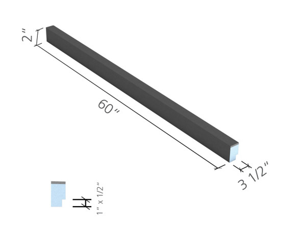 wedi Shower Curb Lean 60"
Sloped and pre-made curb for use with wedi Shower Bases
3 1/2 in. x 2 in. x 60 in.
1 pc
US3000038