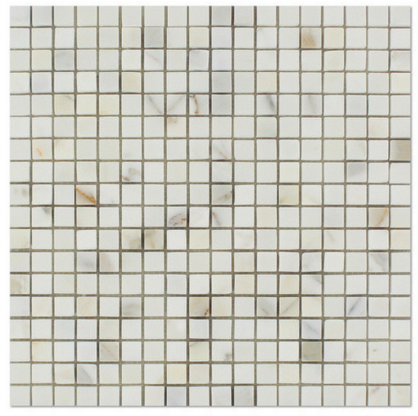 Calacatta Gold Honed 5/8"x5/8" Square Mosaic