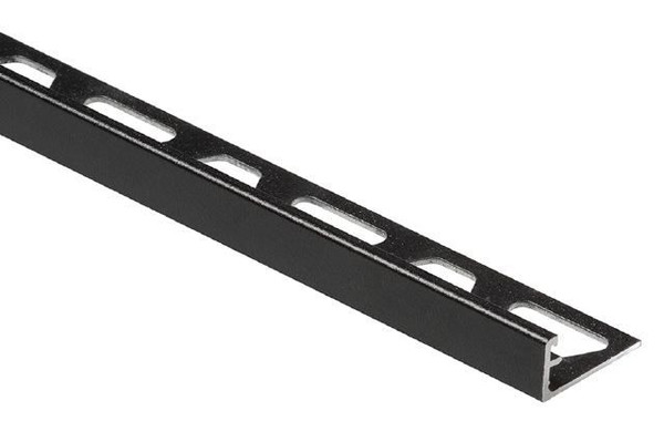 Schluter JOLLY Anodized Aluminum Tile Edging Trim - 1/2" Matte Black (MGS)
