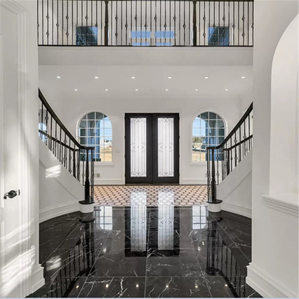 Nero Marquina Black Marble 18x18 Tile Polished