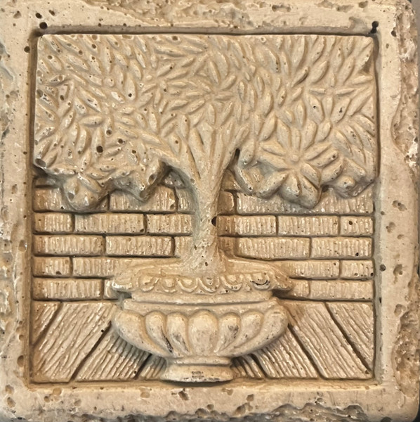 FACES OF NATURE CAST INSERT Cream Cast Tree of Life 4"X4" TILES