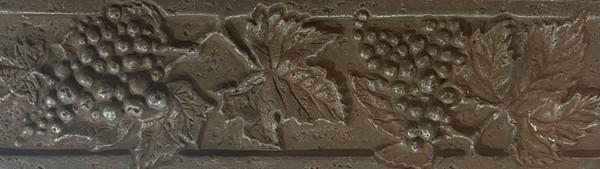 Faces of Nature Rust Cast "Grapes" 3"x10" Decorative Tiles