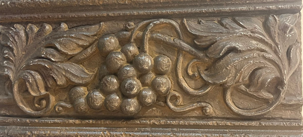 FACES OF NATURE RUST CAST "GRAPES" 6"x12" DECORATIVE TILES