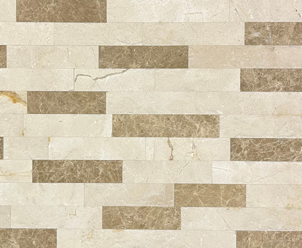 Stones plus Emperador Fused Bricks Honed 18x18