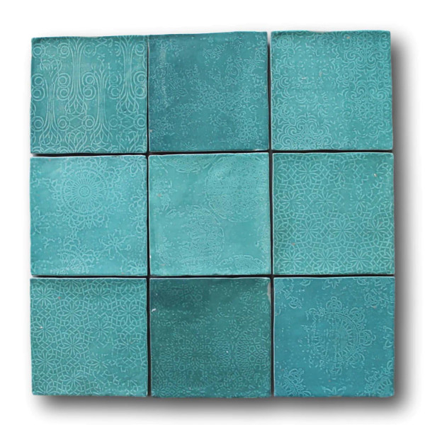 Mestizaje Zellige 5 x 5 Ceramic Tiles - Turques Decor