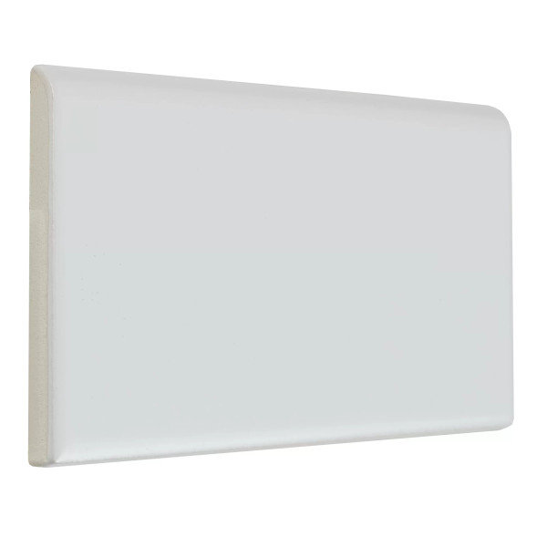 Ice White Matte 3x6 6" SBN Bullnose Finished on 6" Side