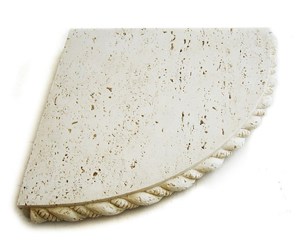 Ivory Travertine Rope Corner Shelf