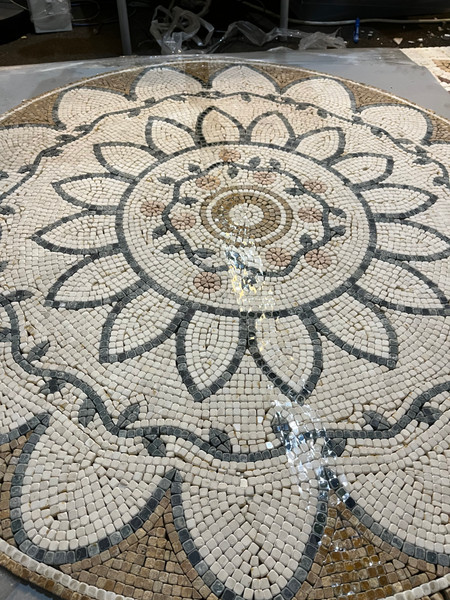 Travertine & Marble Murals 47" Round - $450