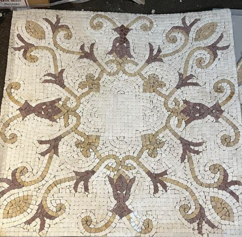 Travertine & Marble Mural 44"x44" -