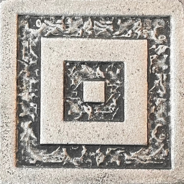 Mod A Silver 2"x2"Deco Cast Metallic