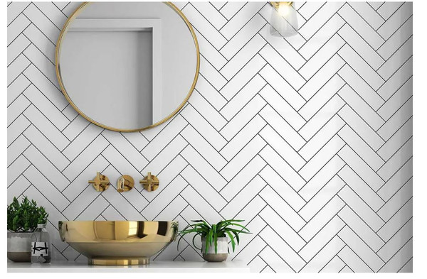 Ice White Gloss 3"x12" Ceramic Wall Tile