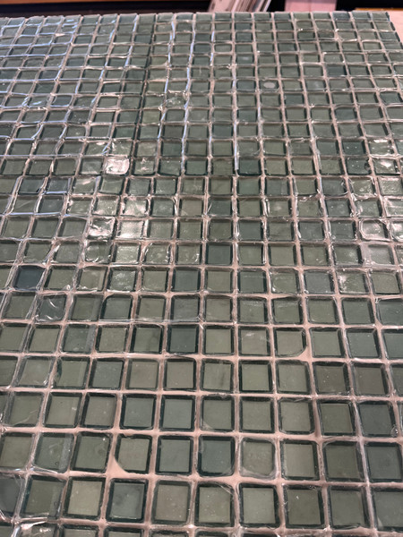 Ocean Style Green 1"x1" Glass Mosaic 13x13 Mesh $9.99 SF