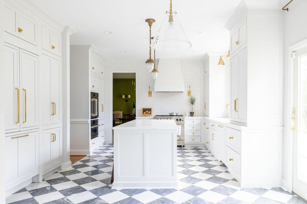 Bardiglio Nuvalato Honed 12x12 & Thassos Greek Marble Honed 12x12 Checker Board Pattern Marble Tiles