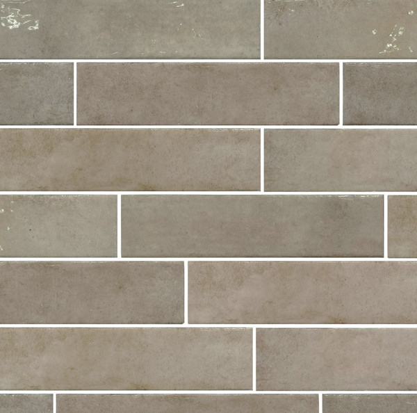 Memory Sand Brown 2 1/2" x10” Gloss Porcelain Tiles