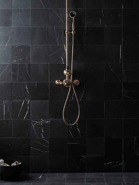 Nero Marquina Honed Marble Tiles 12x12