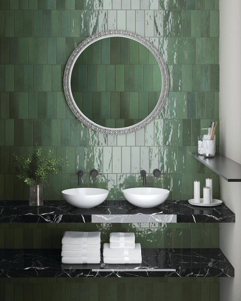Trinity Green Gloss 2.6"x7.9" Ceramic Tiles