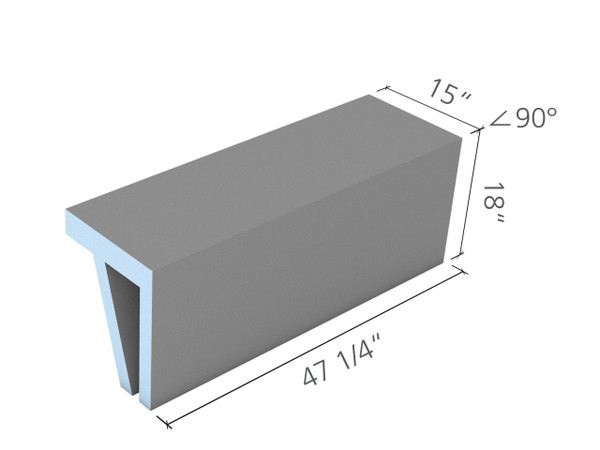wedi Sanoasa Shower Bench 1 L
47 1/4 in. x 18 in. x 15 in. 90 degree front/top straight transition
1 pc
US3000043