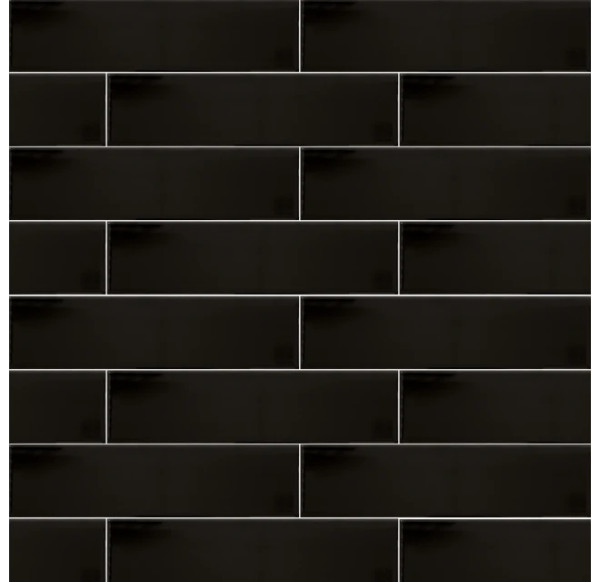 Metro Subway Negro Gloss 4x16