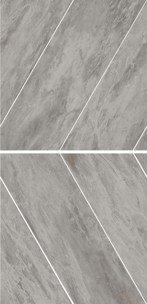 Marvel Stone Bardiglio Grey Lappato Chevron Mosaics