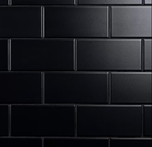 Metro Subway Negro Matte 3x6