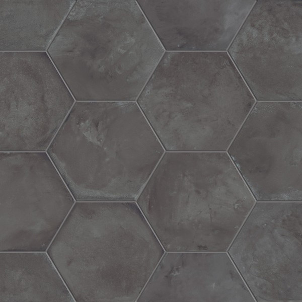 Black Fox 8" Porcelain Hexagon Tile