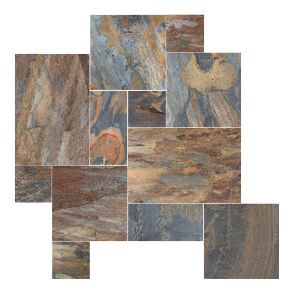 California Gold Slate Versailles (8×8, 8×16, 16×16, 16×24)