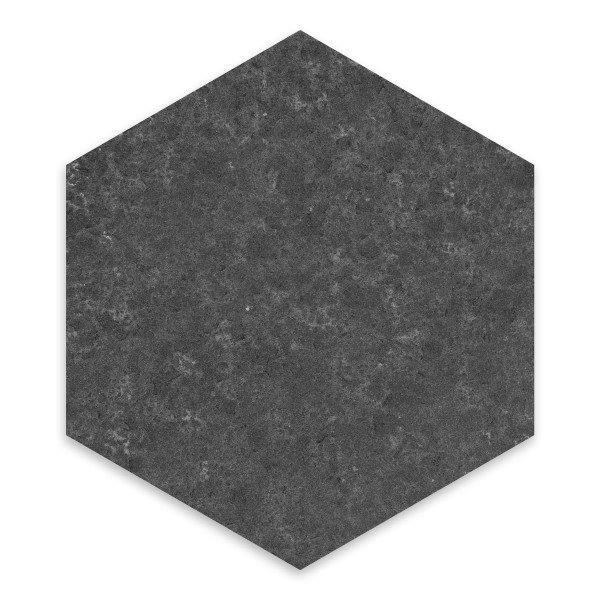 Basalt Black Basalt 10″ Hexagon Flamed/ Brushed